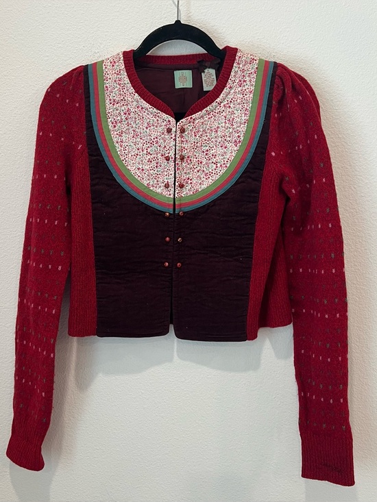 Anthropologie Sweaters - Anthropologie Autumn Deepens Cardigan small Wool blend Alpine Tyrolean Rustic